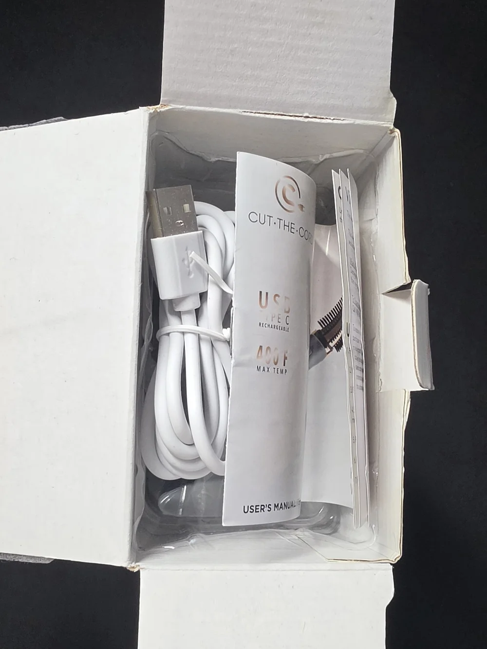 Cordless Heated Ceramic Hair Brush Styler - Gray